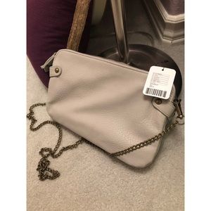 Urban Outfitters greyish beige leather bag